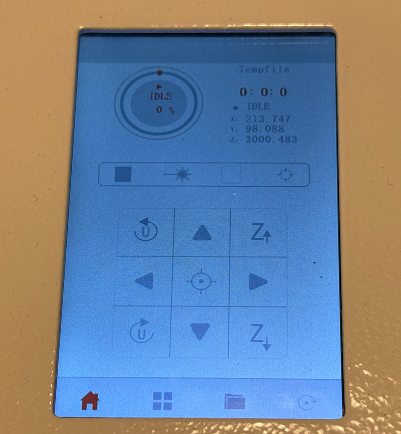 Touchscreen interface switched to English