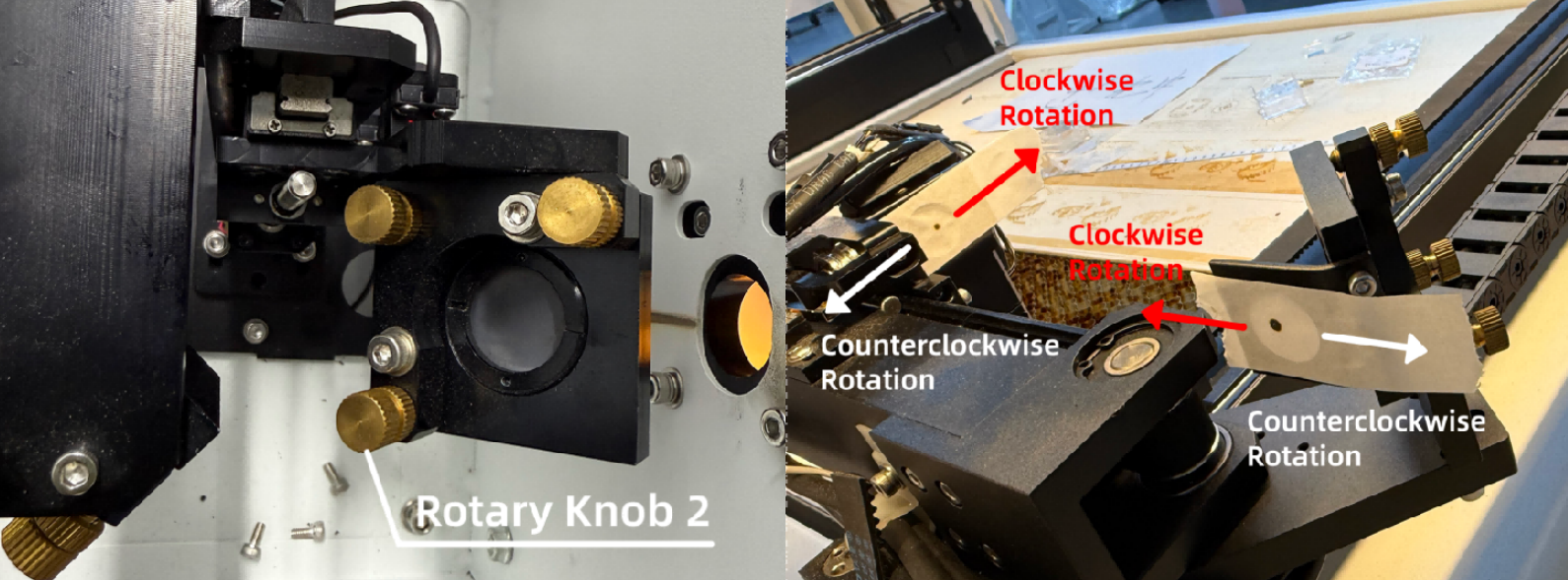 Optical Mirror 2 horizontal adjustment knob