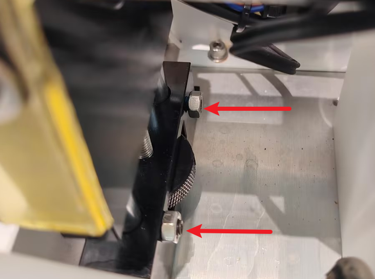 Glass tube adjustment screw location