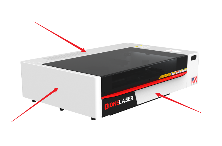Panels removed for beam alignment access