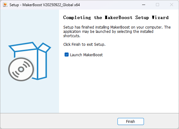 MakerBoost device list screen