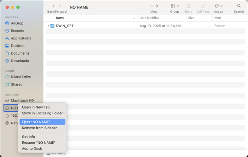 TF card root folder with firmware