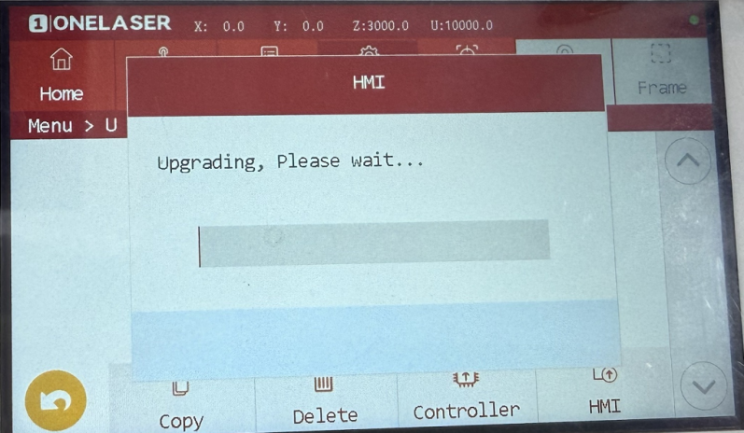 Hydra Series updating HMI firmware via USB drive