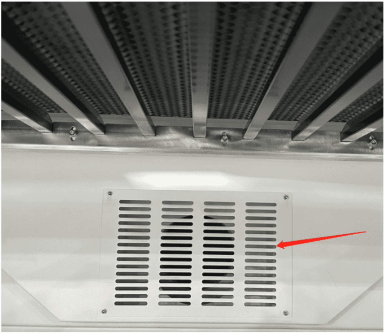 Hydra Series laser exhaust port after cleaning