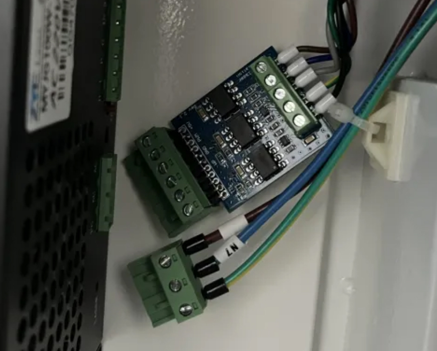 Unplug signal and input power terminals