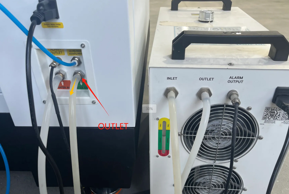 Disconnect glass tube water outlet pipe