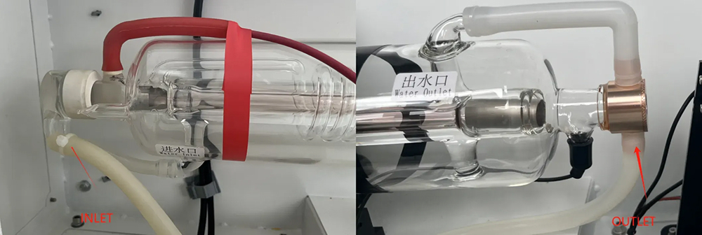 Remove glass tube inlet and outlet pipes