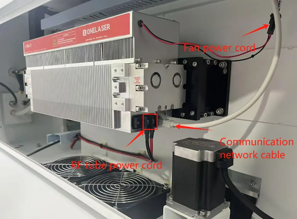 Disconnect RF tube power and signal cables