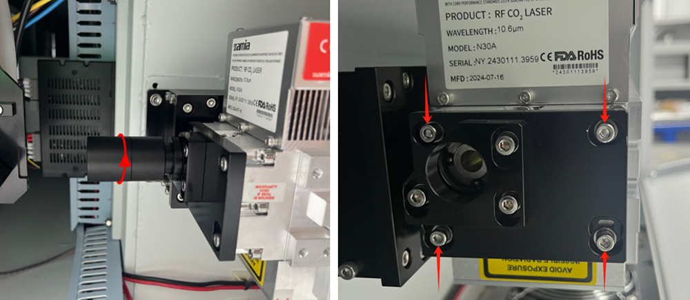 Remove RF beam expander assembly