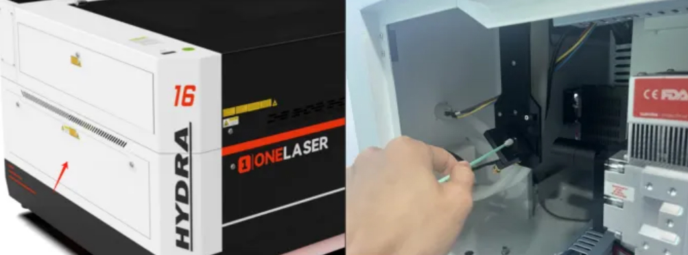 Location of the RF tube reflection mirror 1 on the lower left side