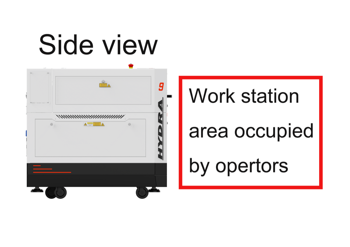 Hydra workstation side view diagram