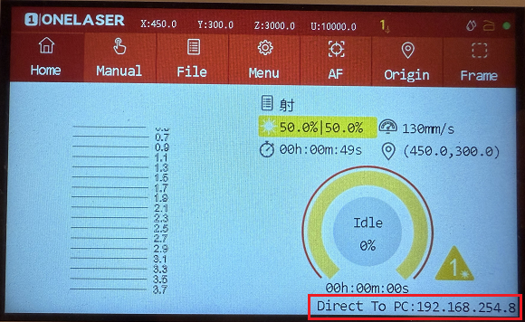 Hydra IP address menu