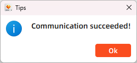 MakerBoost communication succeeded status