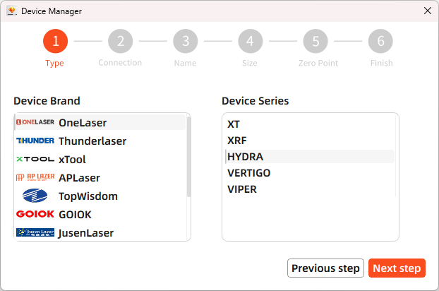 MakerBoost device manager Hydra entry