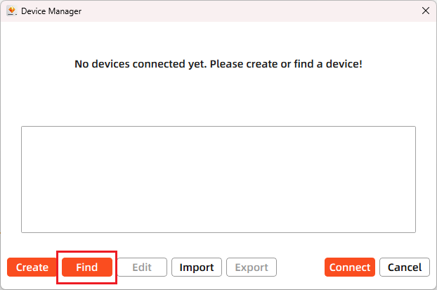 MakerBoost find device option