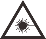 Laser radiation warning icon