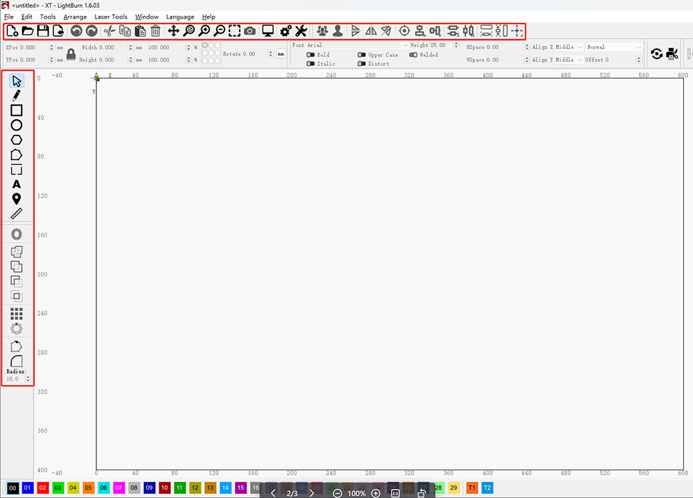 LightBurn Toolbar