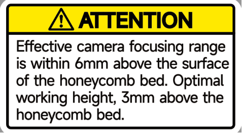X Series laser engraver camera position and indicator light