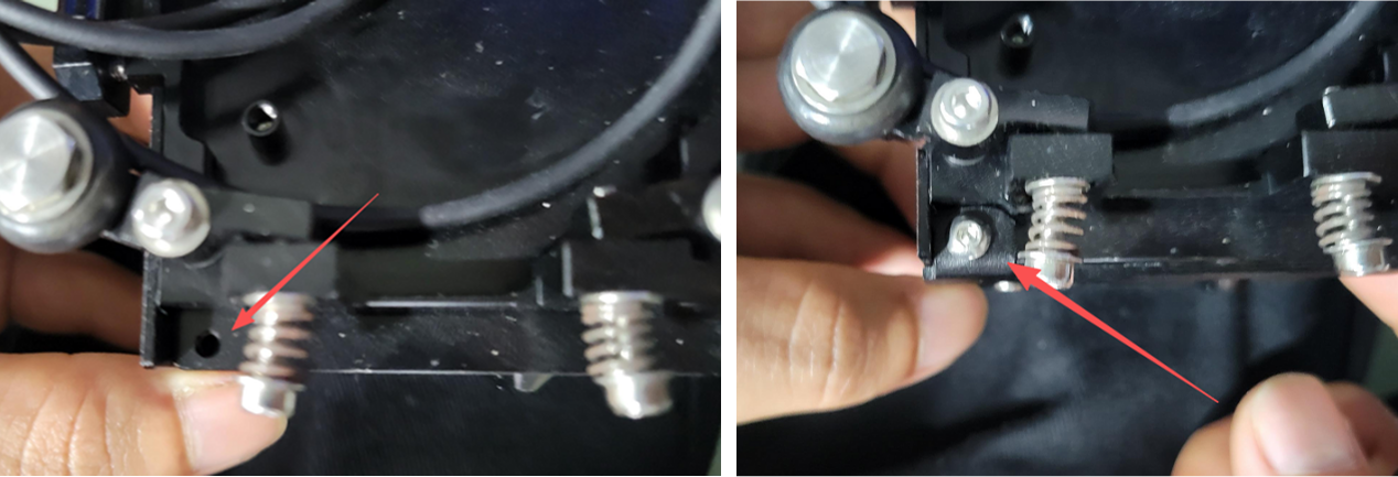 Installing linear rail limit plate behind the laser head