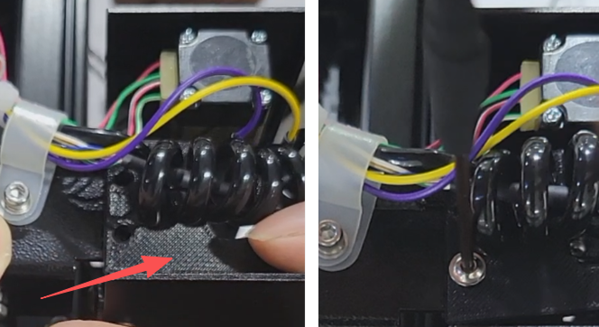 Installing Part A of dust protection kit around air tube cable