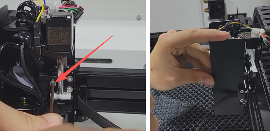 Tightening internal screws and reinstalling right cover plate