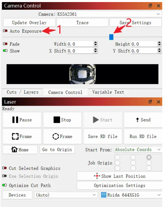 Adjusting camera exposure settings to improve recognition accuracy