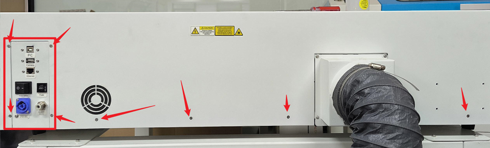 Remove back cover of OneLaser X Series