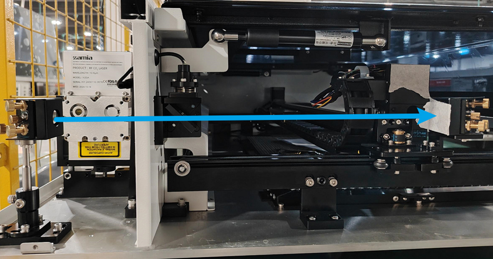 Second mirror frame with tape applied