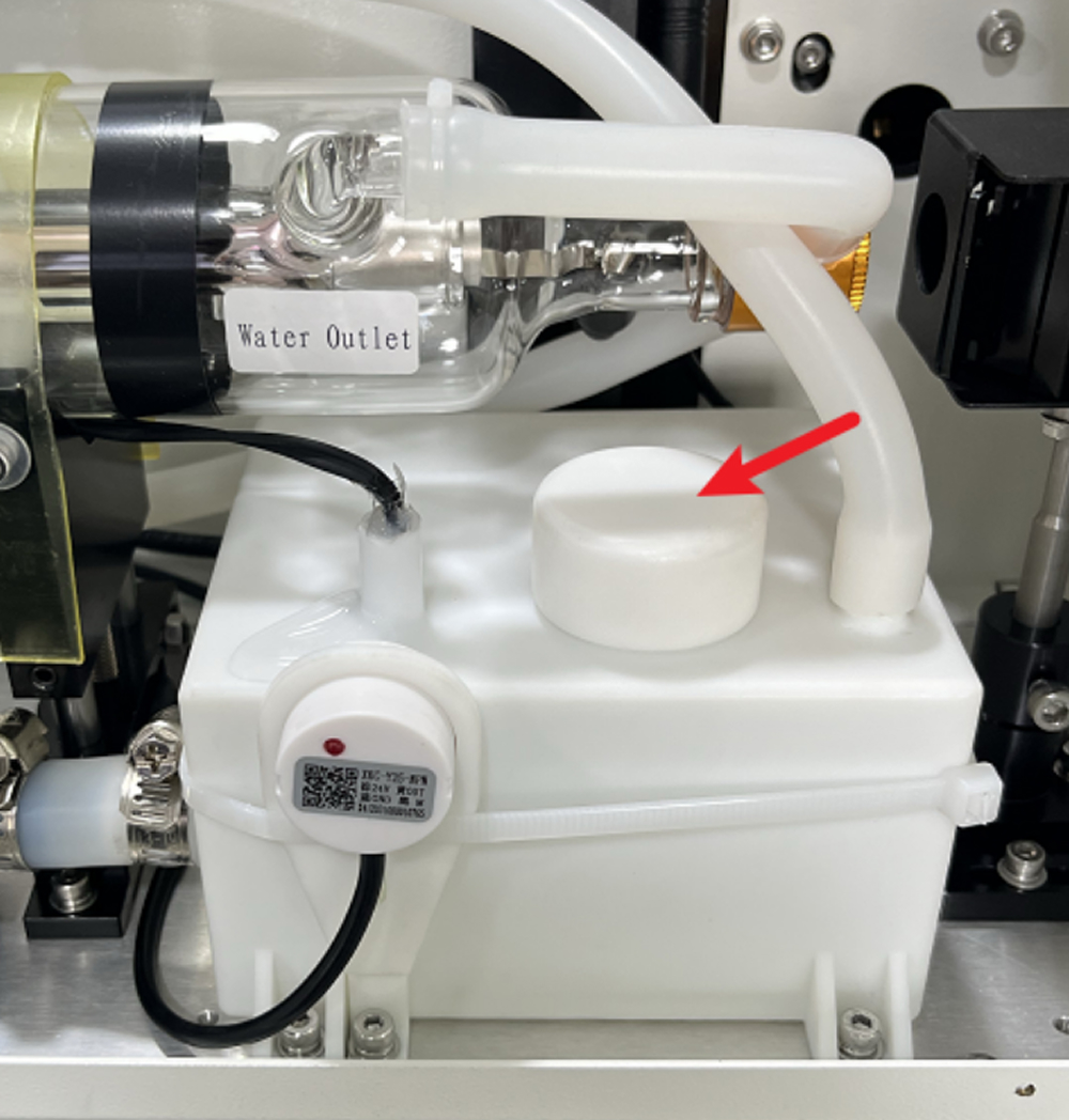 Water tank filling process demonstration on OneLaser XT