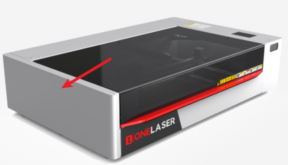 Loosening hex screws on OneLaser XT panel