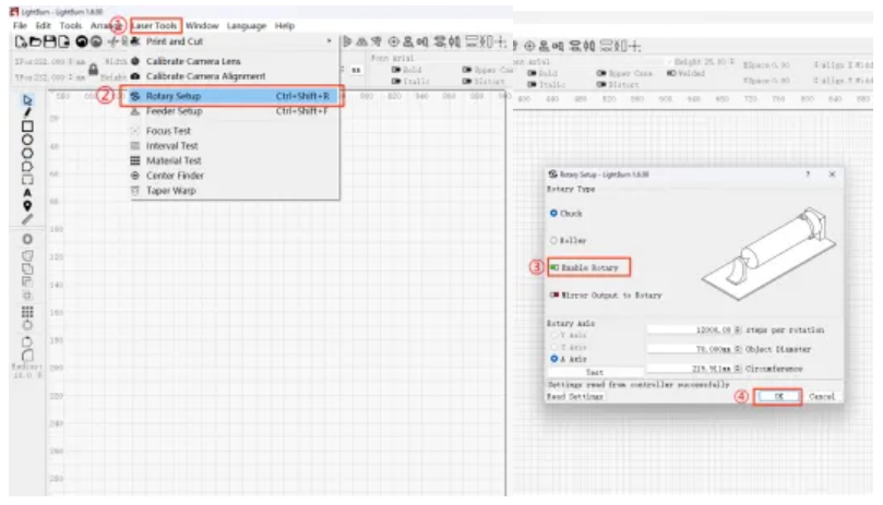 Enable Rotary in software settings