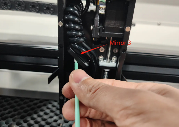 Use a dry swab to remove any remaining moisture