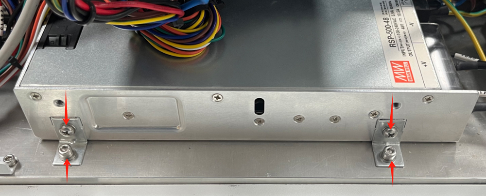 Unscrewing XRF switching power supply bracket