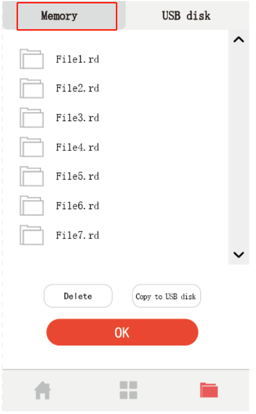 X Series memory file interface for loading cutting and engraving jobs