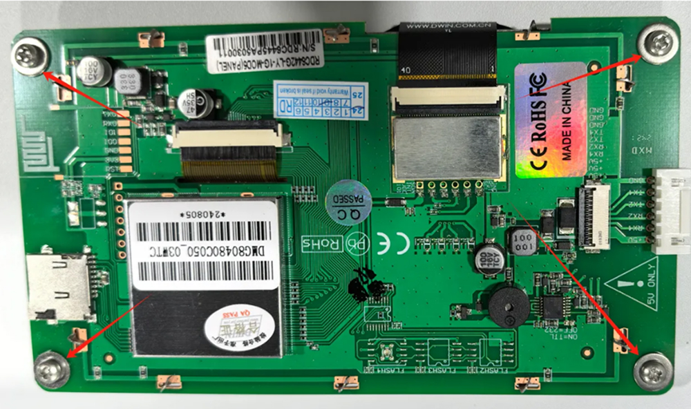 Removing the OneLaser control panel using a Phillips screwdriver