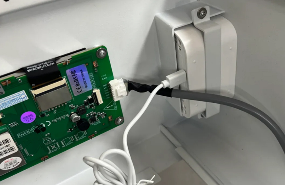 Reinstalling the OneLaser control panel and reconnecting all required cables