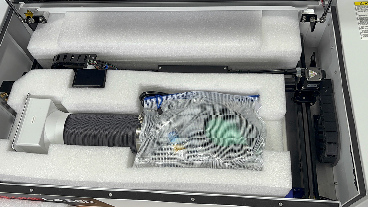 Removing internal foam inserts and accessories from OneLaser X Series