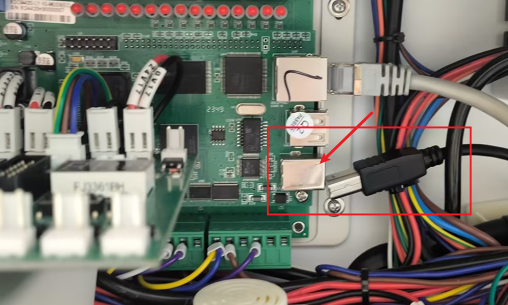 Motherboard USB connection area